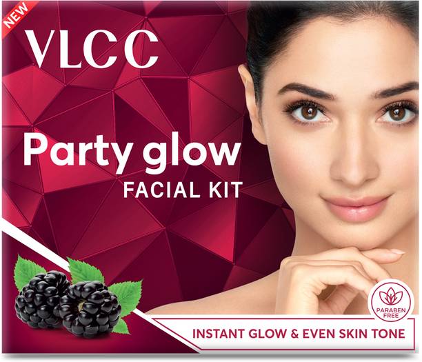 vlcc Party Glow Facial Kit - 60 g - For Party Ready, Anytime & Anywhere 60 g