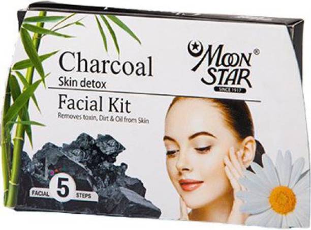 Moonstar Charcoal Facial Kit Pack Of 2(40gmx2)