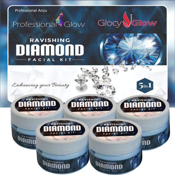Professional Anzu Professional Glow Diamond Facial KIt, 250 gm Suitable for All age for fairness