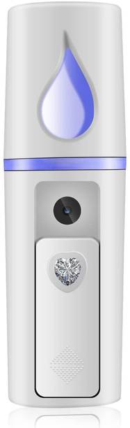 RAIYARAJ Nano Facial Mister Portable Mist Sprayer With Mirror Mini Cool Mist Spray White Mini Facial Steamer