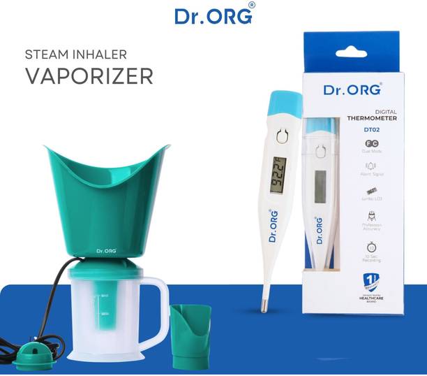 Dr Org 3 in 1 steamer for cold and cough & Thermometer vaporizer steamer for facialGREN Professional Facial Steamer