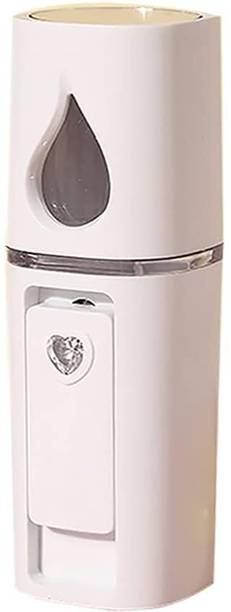 Lipzie Nano Facial Mister – 30ml Portable Mini Face Mist Sprayer with Built-in Mirror Professional Facial Steamer
