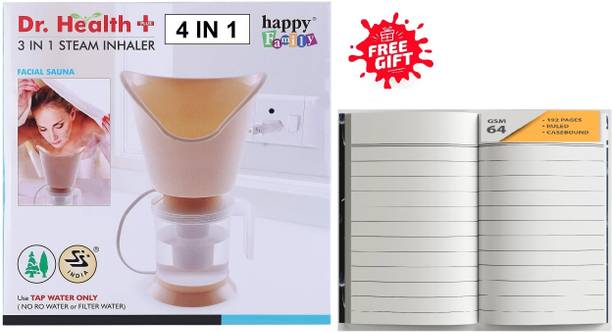 Dr.Health 4 In1 Steamer for cold and cough Vaporizer+Free Gift Sundaram A/7 Diary Book, Mini Facial Steamer