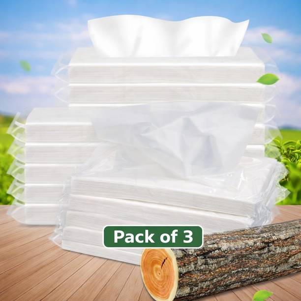 SUPEREVA Facial Tissue 2 Ply Refill Pack For Daily Use Travel & Pokket Tissue