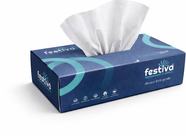Festiva BEST-quality PREMIUM FACE Tissues Paper, Tissue{BOX OF 1}200 Sheet 100 pulls
