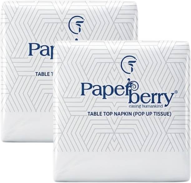 PaperBerry Tabletop Paper Napkins – Premium 2-Ply Pop-Up Tissues for Dining & Restaurants