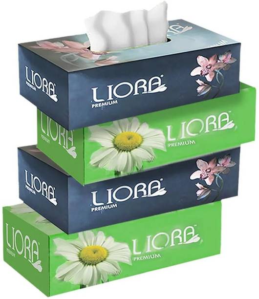 लिओरा 2 Ply Soft Facial Tissue Paper | 400 Pulls | 4x100 Pulls |