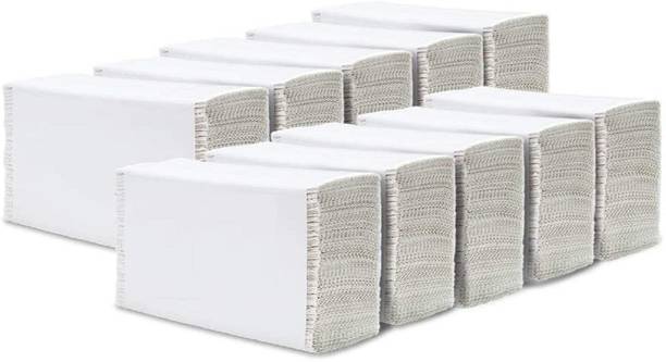 KR STORE Multi Fold Paper Tissue/Restroom Towel - 130 Sheets Each - (Total 1300 Sheets)