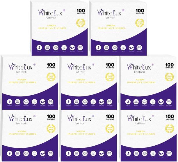 WhiteLux Soft Premium Quality Tissue Paper Napkin (Pack of 8)