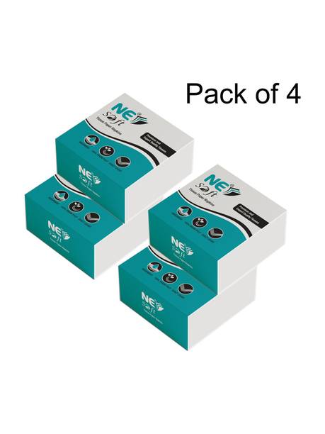 NE Soft Facial Dry Tissue Paper, Super Soft, Super Absorbent & 100% Pure, 100 Pulls Each Packet (Pack Of 4)