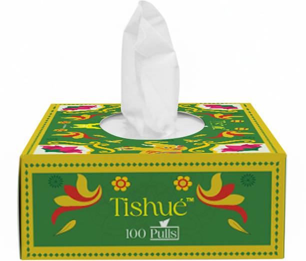Tishué Premium SoftCare 2 Ply Facial Tissue Paper 100 Pulls
