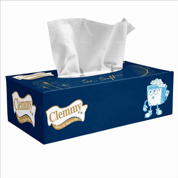 Clemmy Premium 2Ply Facial Tissues pack of 1 for car