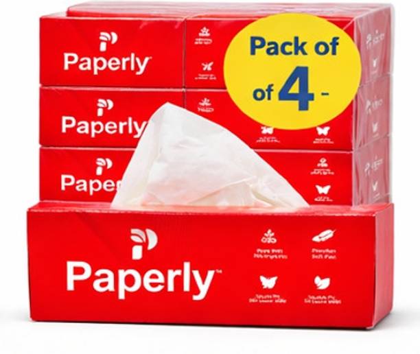 Paperly feather soft facial tissue-Pack of 4