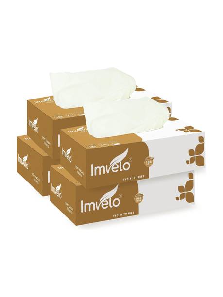 IMVELO GREEN YOUR HYGIENE 2-Ply Tissue Papers Box|100 Pulls Each|Ultra Soft & OBA Free Napkin