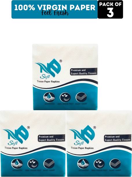 NE Soft 100% Virgin Tissue Paper Napkin (OBA Free) (Pack of 4)