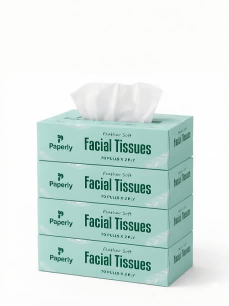 Paperly feather soft facial tissue-Pack of 4