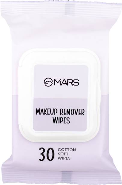 MARS Effortless Makeup Remover Soft Cotton Cleansing Wet Wipes With Green Tea Extract