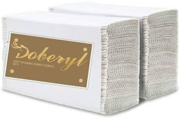 Doberyl M Fold Tissue Paper Towels, Soft Hygienic Paper Napkin 250 pcs (Pack of 2)