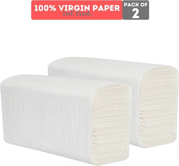 NE सॉफ्ट Ultra Soft M Fold Tissue Paper Towel, Quick Absorbent, 100% Virgin Paper,