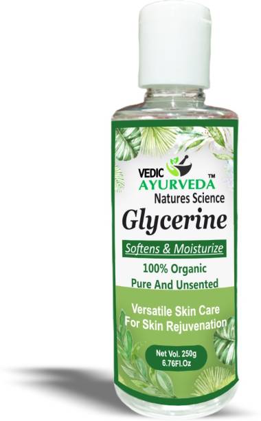 VEDICAYURVEDA Vegetable Glycerine 100% Pure and Unscented Softens & Moisturize (250g)