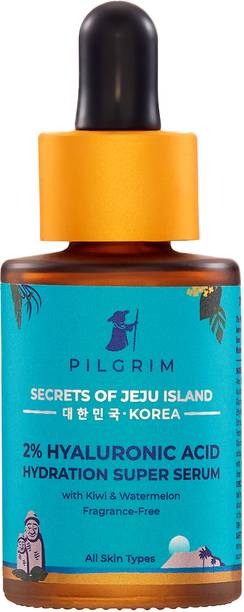 Pilgrim 2% Hyaluronic Acid Hydration Super Serum with Kiwi Extracts for Face Intense Hydration & Glowing Skin | 100% Safe on All Skin Types| Men & Women | Korean Skin Care | 30ml