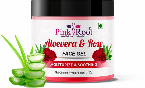 PINKROOT Aloevera & Rose Face Gel 100ml For Face, Removes Acne & Scars