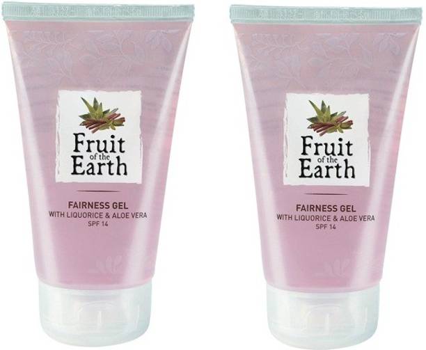 Fruit of the earth Fairness Gel With Liquorice & Aloe Vera SPF14 Face Wash (Pack of 2x100ml)