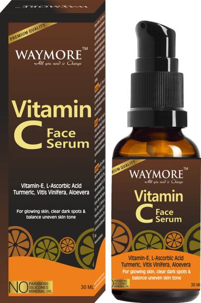WAYMORE Professional Vitamin C Face Serum - Skin Clearing, Brightening, Anti-Aging, Skin Repair, Dark Circle, Spotted Skin, Fine Line & Sun Damage Corrector- For Radiant & Spotless Skin Men & Women 30mL