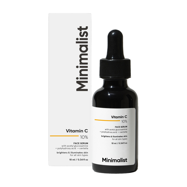 Minimalist 10% Vitamin C Face Serum for Men & Women | Skin Brightening, Glow & UV Damage Repair | Stable Vitamin C Skincare