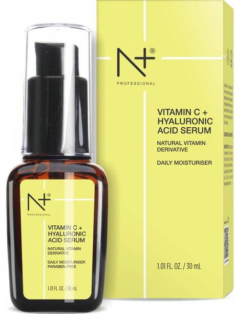N PLUS N+ Professional 20% Vitamin C & Hyaluronic Acid,Paraben Free Face Serum,30ml