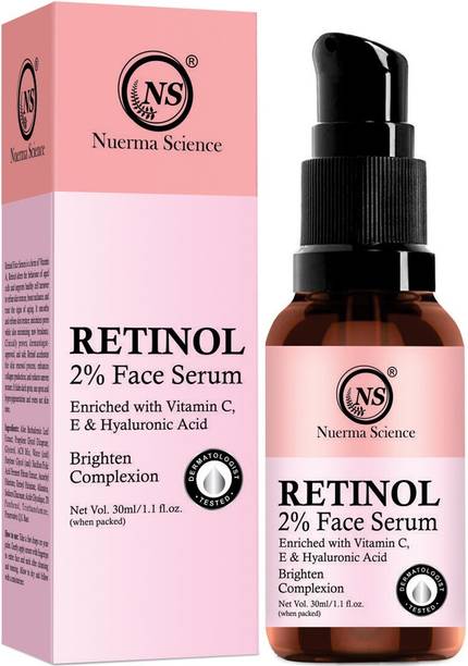 Nuerma Science Retinol 2% Face Serum + Vitamin C, E, & Hyaluronic Acid Benefits