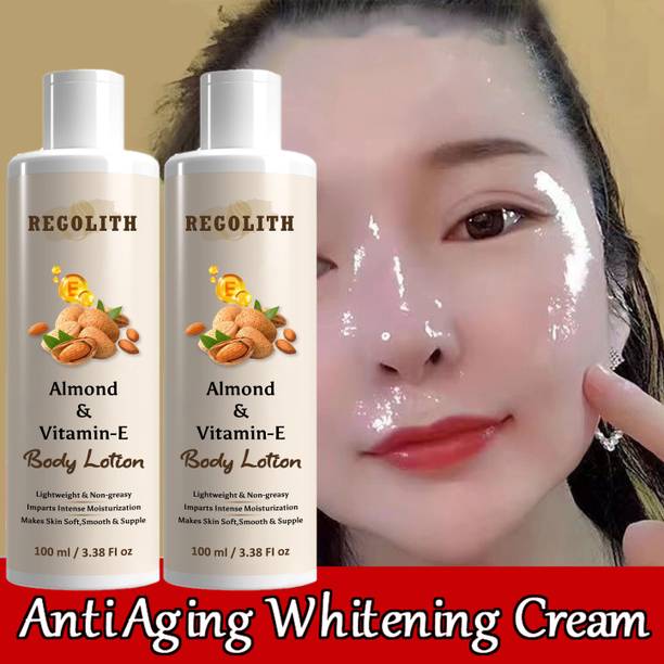 Regolith Body Lotion for Very Dry Skin, Nourishing Body Milk with Almond Oil & Vitamin E