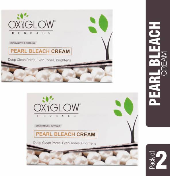 OXYGLOW Herbals Pearl Bleach Cream 300 Gm(Pack of 2) for deep cleansing