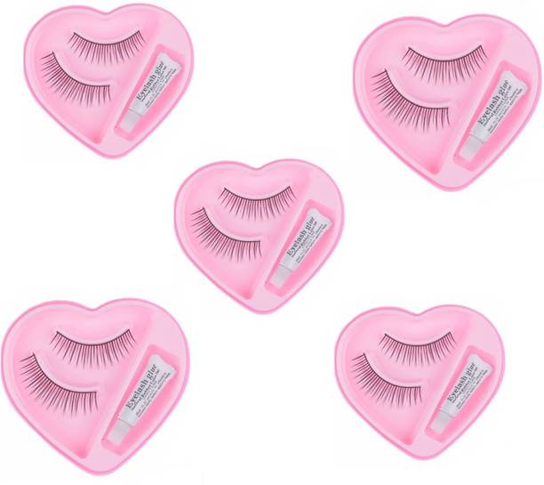 JOTKAPARKASH eyelashes with glue heart shape (PACK OF 5)