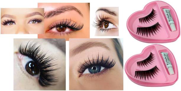 NADJA PROFESSIONAL FAKE EYE LASHES WITH GLUE SET OF 2 LASHES