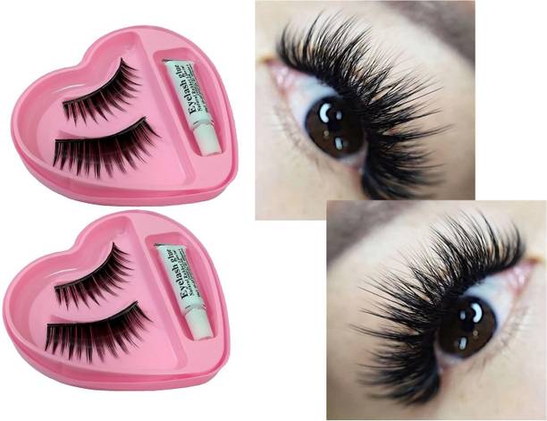 NADJA NEW PROFESSIONAL FAKE EYE LASHES WITH GLUE SET OF 2 LASHES
