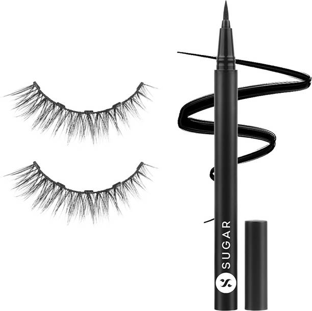 SUGAR Cosmetics Maximeyes Drama Magnetic Eyelashes & Eyeliner - 01 Genuine