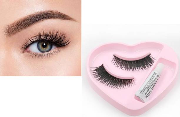 BLUEMERMAID Professional Black Long False Eyelashes With Glue for Pretty Eye Makeup