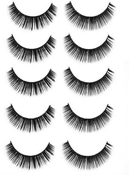 Mixonshun Eyelashes Pack of 5 Pair With Eyelashes Adhesive Glue