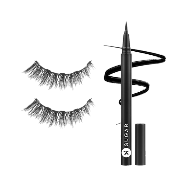 SUGAR Cosmetics Maximeyes Drama Magnetic Eyelashes & Eyeliner - 02 Exceptional