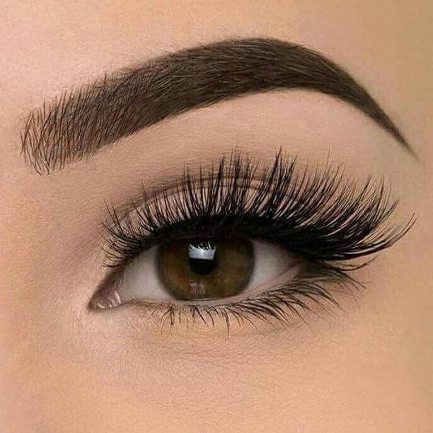 BLUEMERMAID Thick Long Polyester False Eyelashes with Eye Glue PACK OF 6