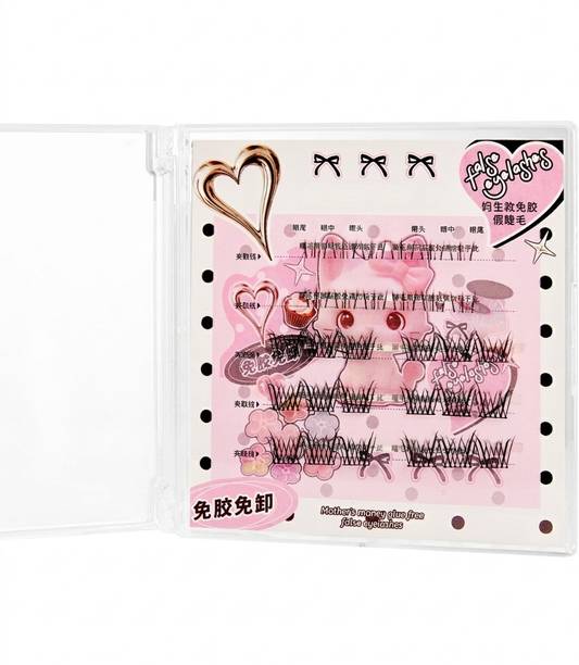 VONGEE Glue Free False Eyelashes with Self Adhesive Strip for Easy Eye Makeup