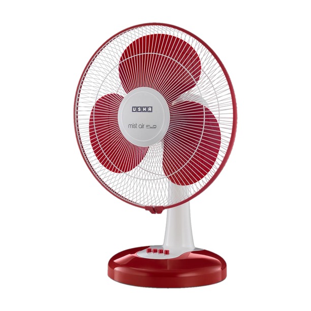 USHA Mist Air Flo with 2 Year Warranty Anti Rust, High Air Delivery, Silent Operation, With LED Indicators 400 mm Table Fan