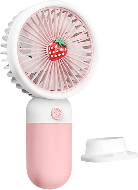 TOYNDIA Mini Fan, 2-in-1 Combo Pack, Handheld and Table Fan for Kids (Multicolor) Table Fan