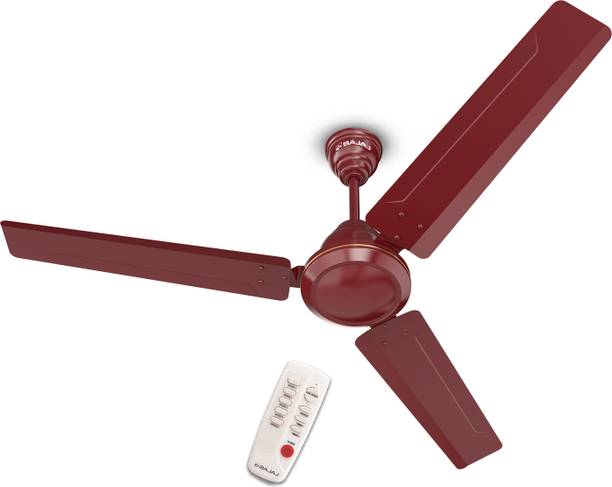 BAJAJ Crest Turbo BLDC 1200mm Red Walnut with 2 Months Warranty BLDC Motor with Remote 1200 mm Ceiling Fan