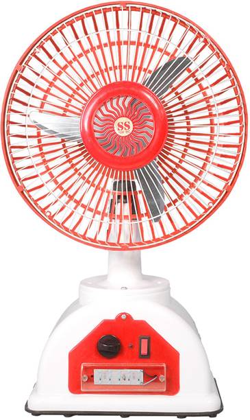 VRYZONICS SS Ecoflow Rechargeable Fan with Lithium Battery – 9-Hour Runtime BEE 5 Star 3 Blade Table Fan