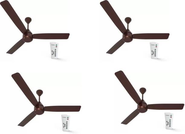 Crompton Energion Cromair Anti Dust Remote Pack of 4 1200 mm BLDC Motor with Remote 3 Blade Ceiling Fan