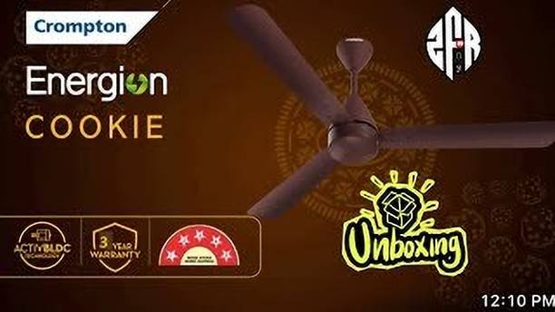 Crompton Crompton Energion Cookie BLDC Motor With Remote 5 Star 1200 mm 3 Blade Ceiling Fan  (Brown, Pack of 1)