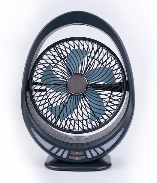 Solisca Powerful rechargeable fan With 3 Speed Airflow | Noiseless portable fan for home Mini Portable 3 Speed mode Build-in Battery Rechargeable-cooling blade USB Fan