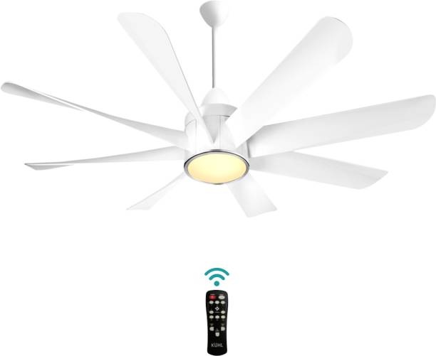 KUHL 119036W Platin D18 5 Star 1200 mm BLDC Motor with Remote 8 Blade Ceiling Fan